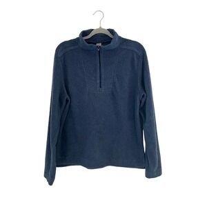 Stio Women's Fleece Pullover Quarter Zip Blue Large L Cozy Outdoor Top